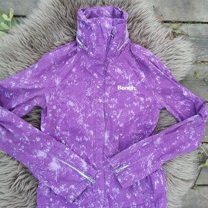 Bench purple cotton hooded fitted jacket - size S